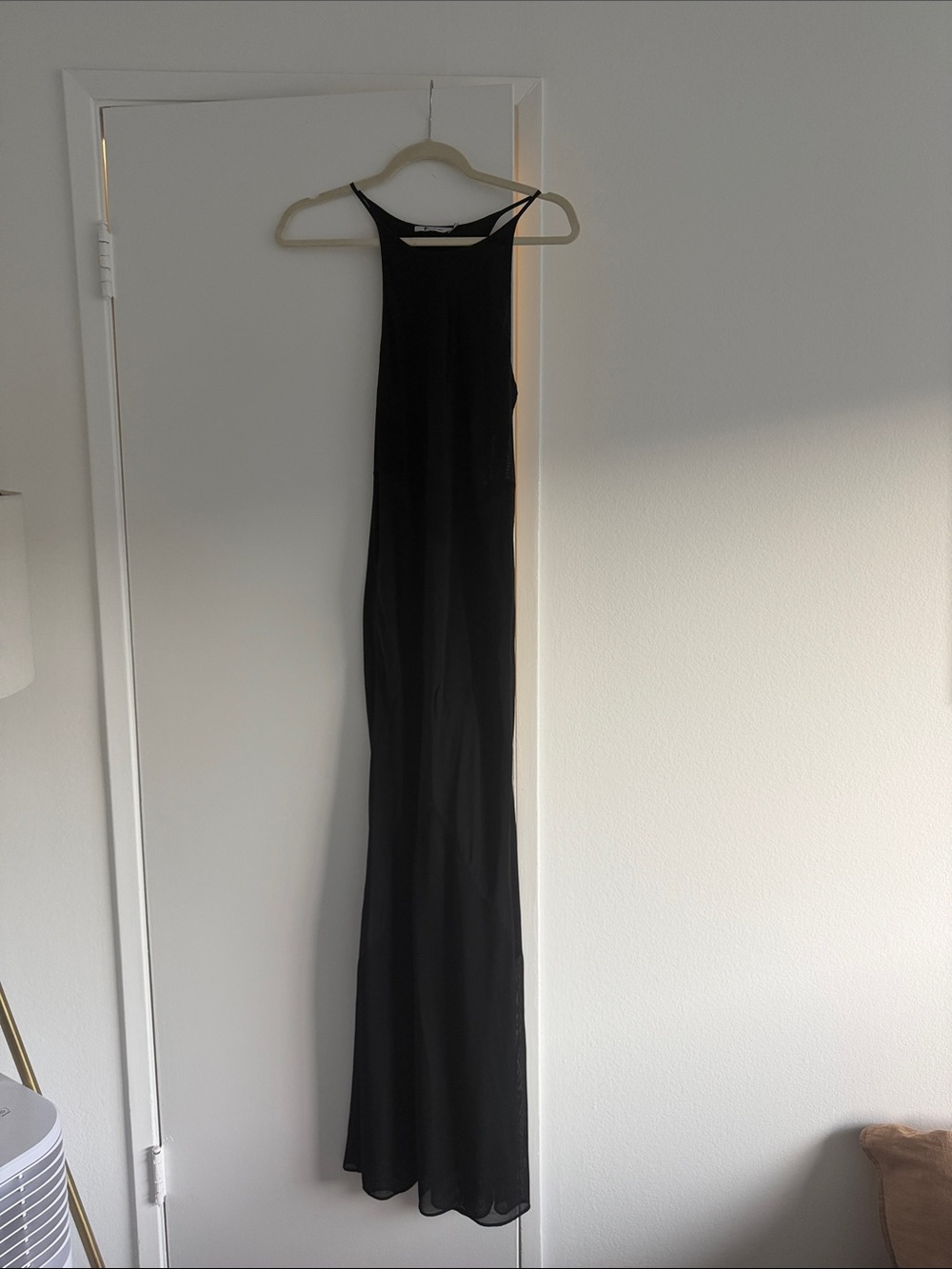 T by Alexander Wang Black Maxi Dress with Slim Straps